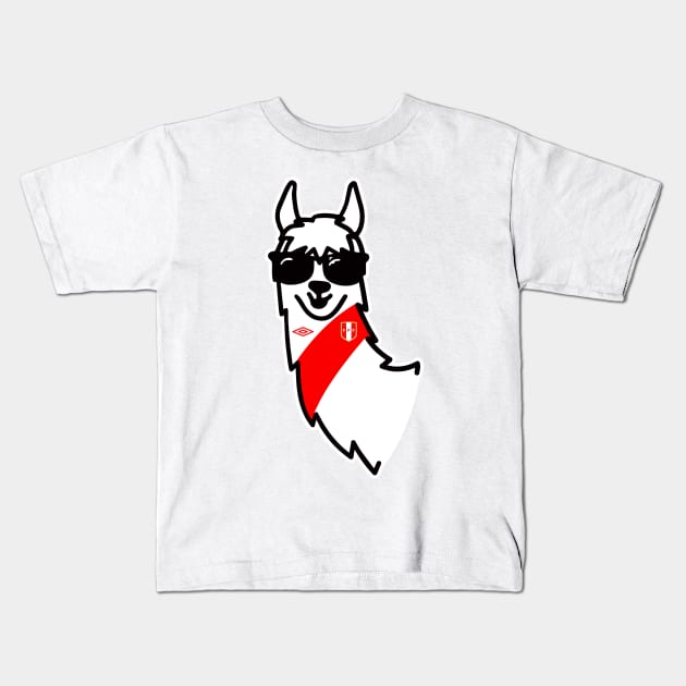 Llama Perú Kids T-Shirt by DISOBEY